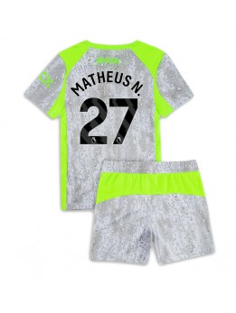 Manchester City Matheus Nunes #27 Replika Tredje Kläder Barn 2025-26 Kortärmad (+ byxor)